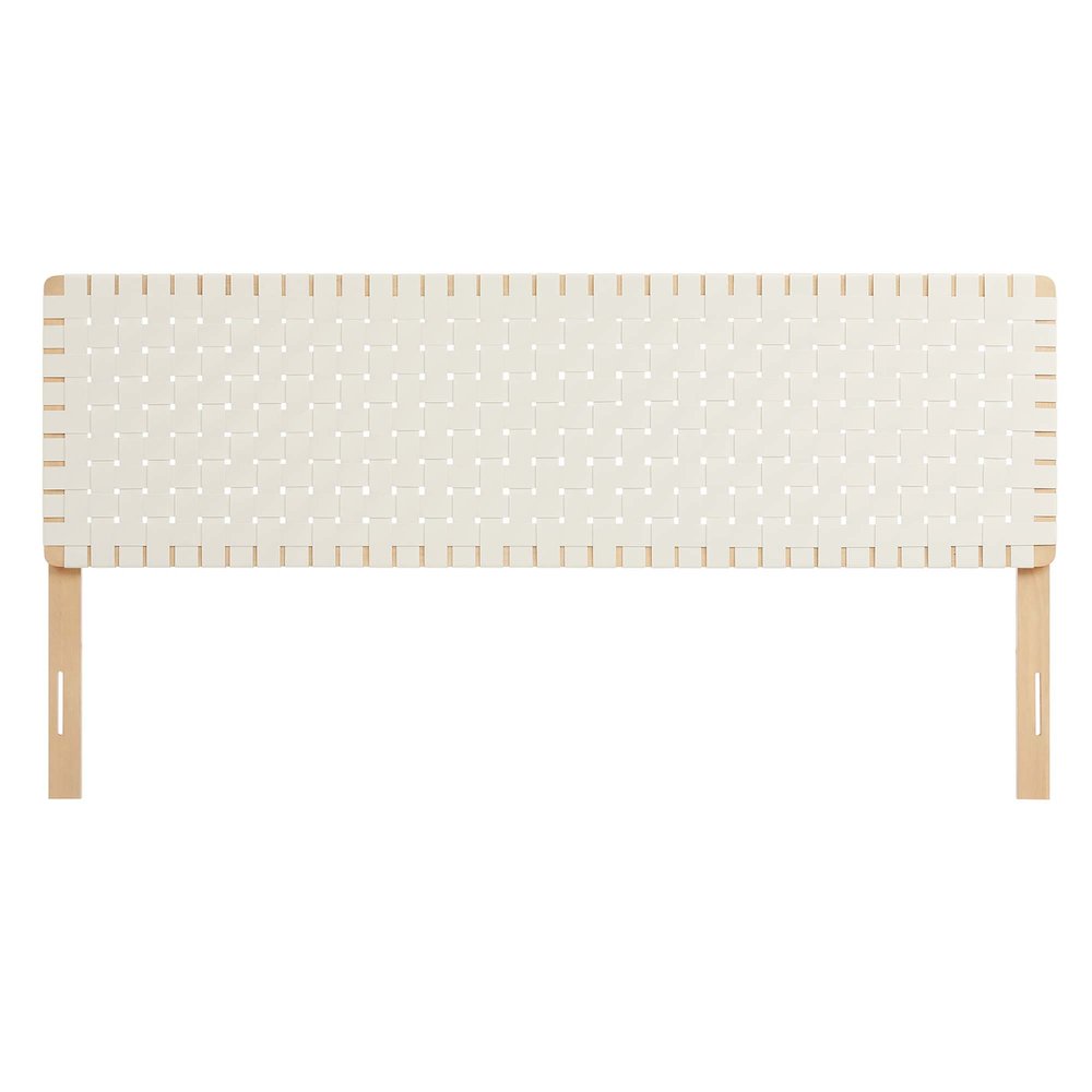 Sparta Weave Vegan Leather King Headboard. Picture 4