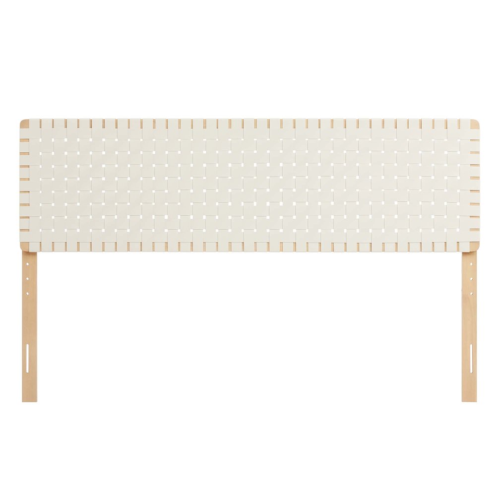 Sparta Weave Vegan Leather King Headboard. Picture 5