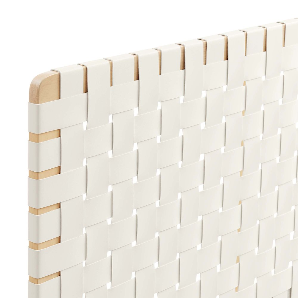 Sparta Weave Vegan Leather King Headboard. Picture 6