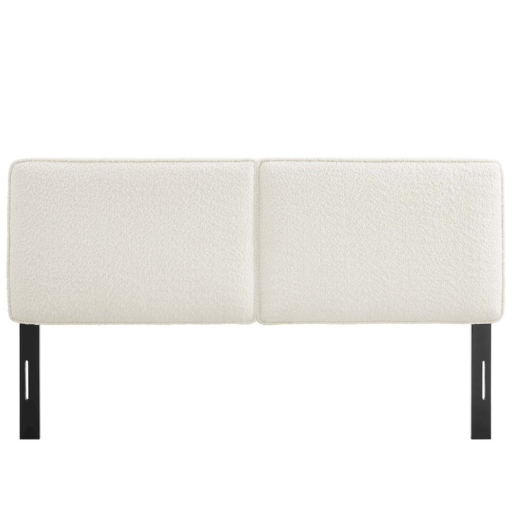 Lindee Boucle Fabric King Headboard. Picture 5