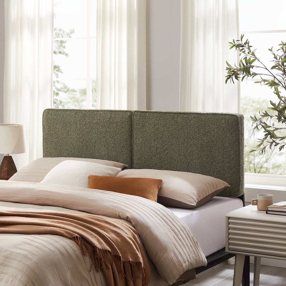 Lindee Boucle Fabric King Headboard. Picture 7