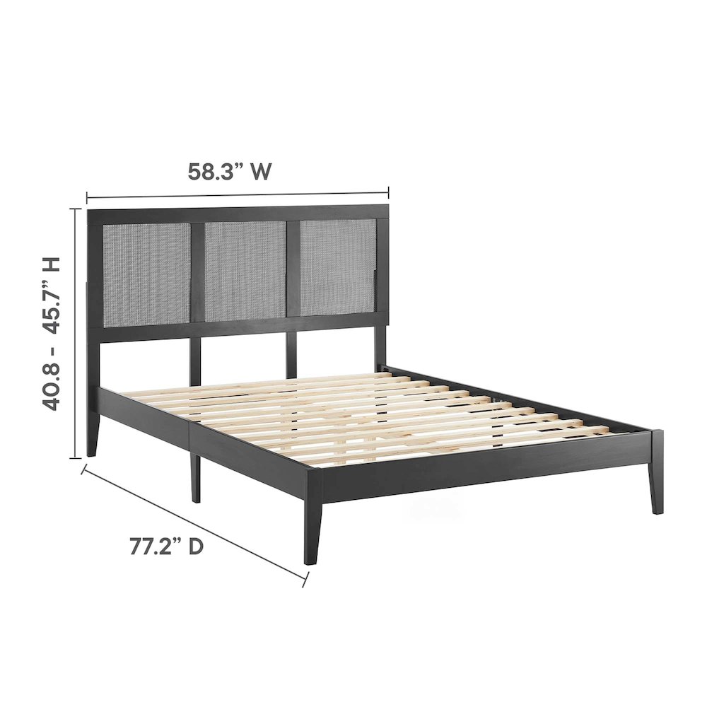 Sirocco Rattan and Wood Full Platform Bed. Picture 3