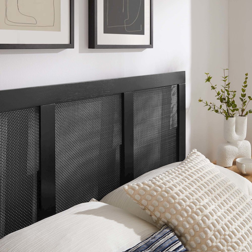 Sirocco Rattan and Wood Full Platform Bed. Picture 11