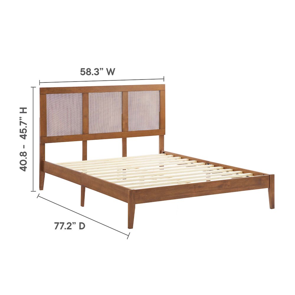 Sirocco Rattan and Wood Full Platform Bed. Picture 3