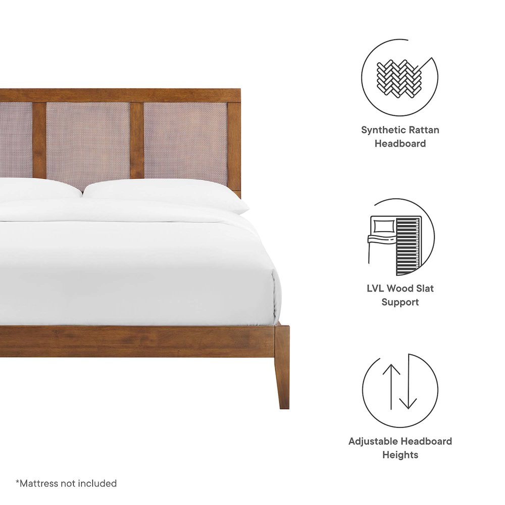 Sirocco Rattan and Wood Full Platform Bed. Picture 2