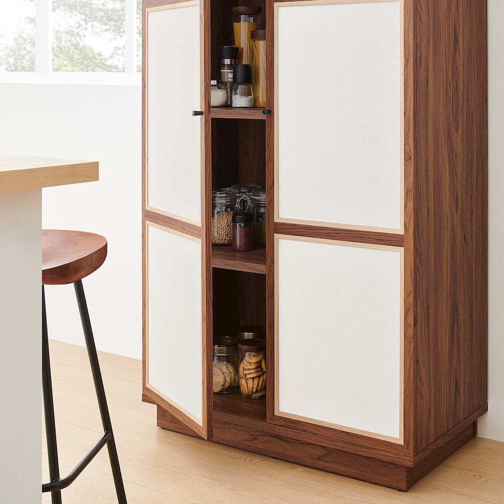 Capri 70" Tall Wood Grain Storage Cabinet. Picture 9