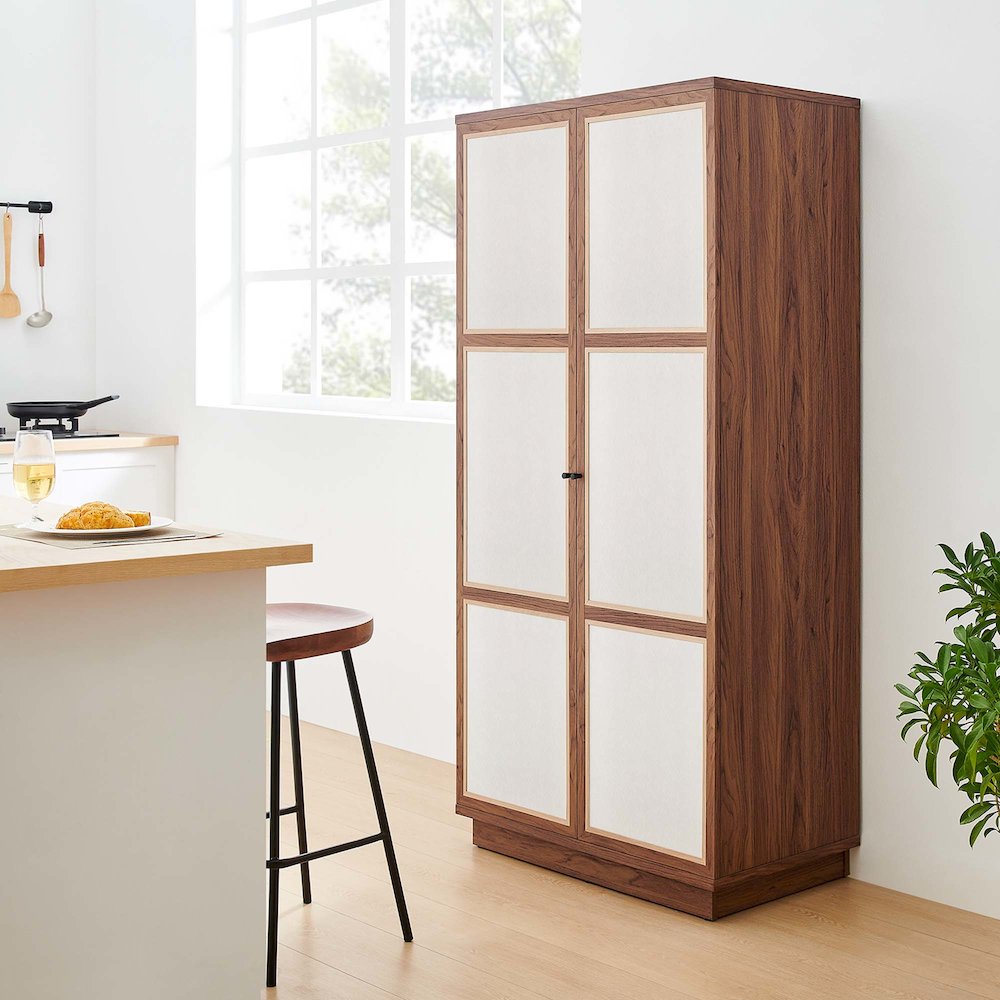 Capri 70" Tall Wood Grain Storage Cabinet. Picture 8