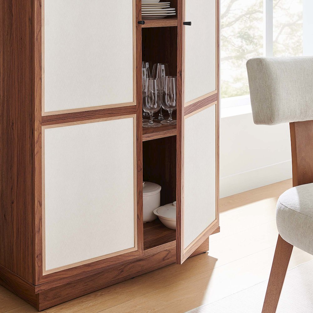 Capri 70" Tall Wood Grain Storage Cabinet. Picture 11