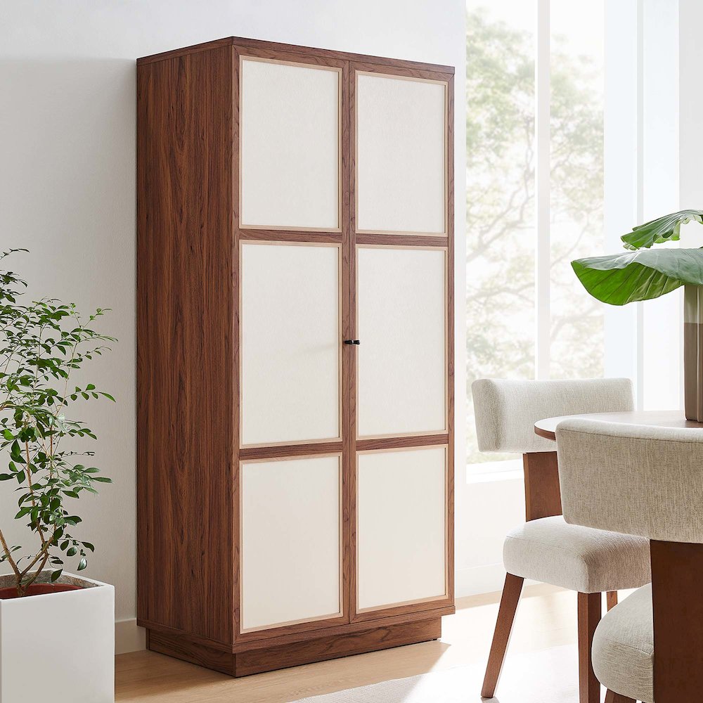 Capri 70" Tall Wood Grain Storage Cabinet. Picture 10
