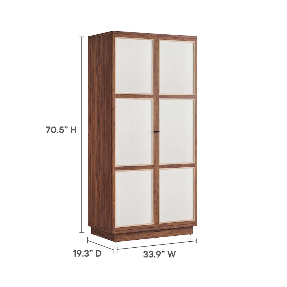 Capri 70" Tall Wood Grain Storage Cabinet. Picture 3