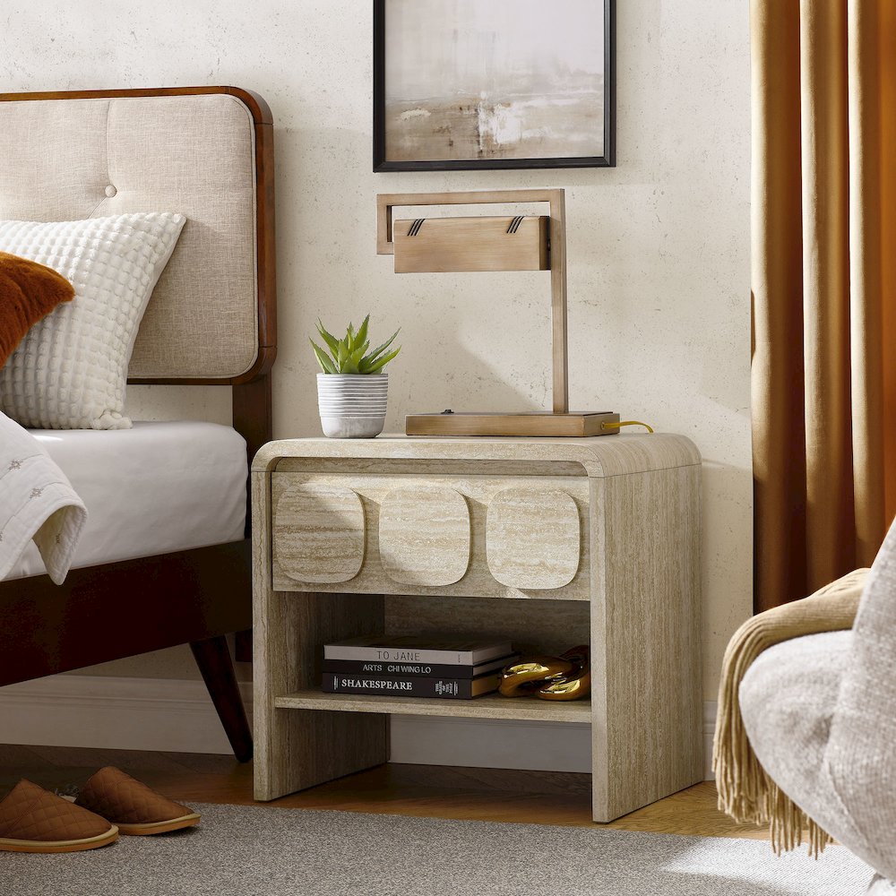 Toscana 1-Drawer Nightstand. Picture 8