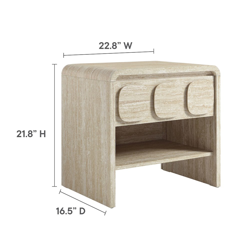 Toscana 1-Drawer Nightstand. Picture 3