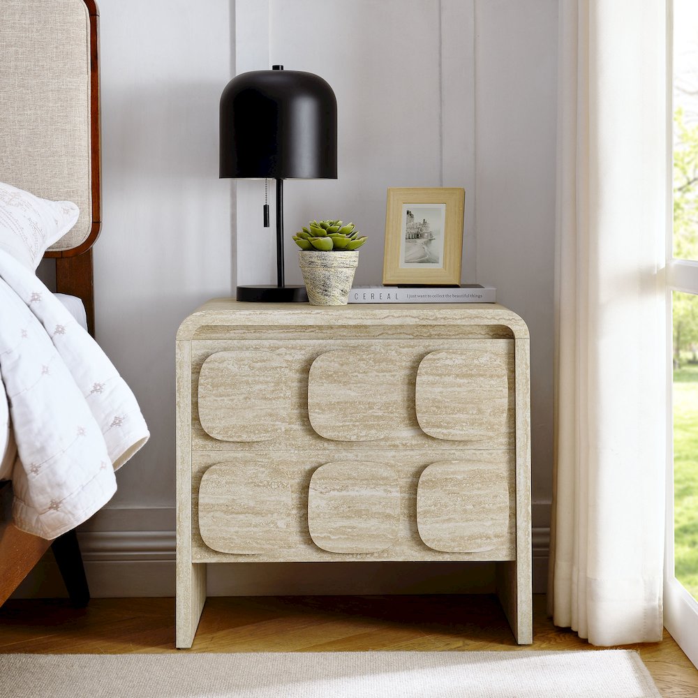 Toscana 2-Drawer Nightstand. Picture 9