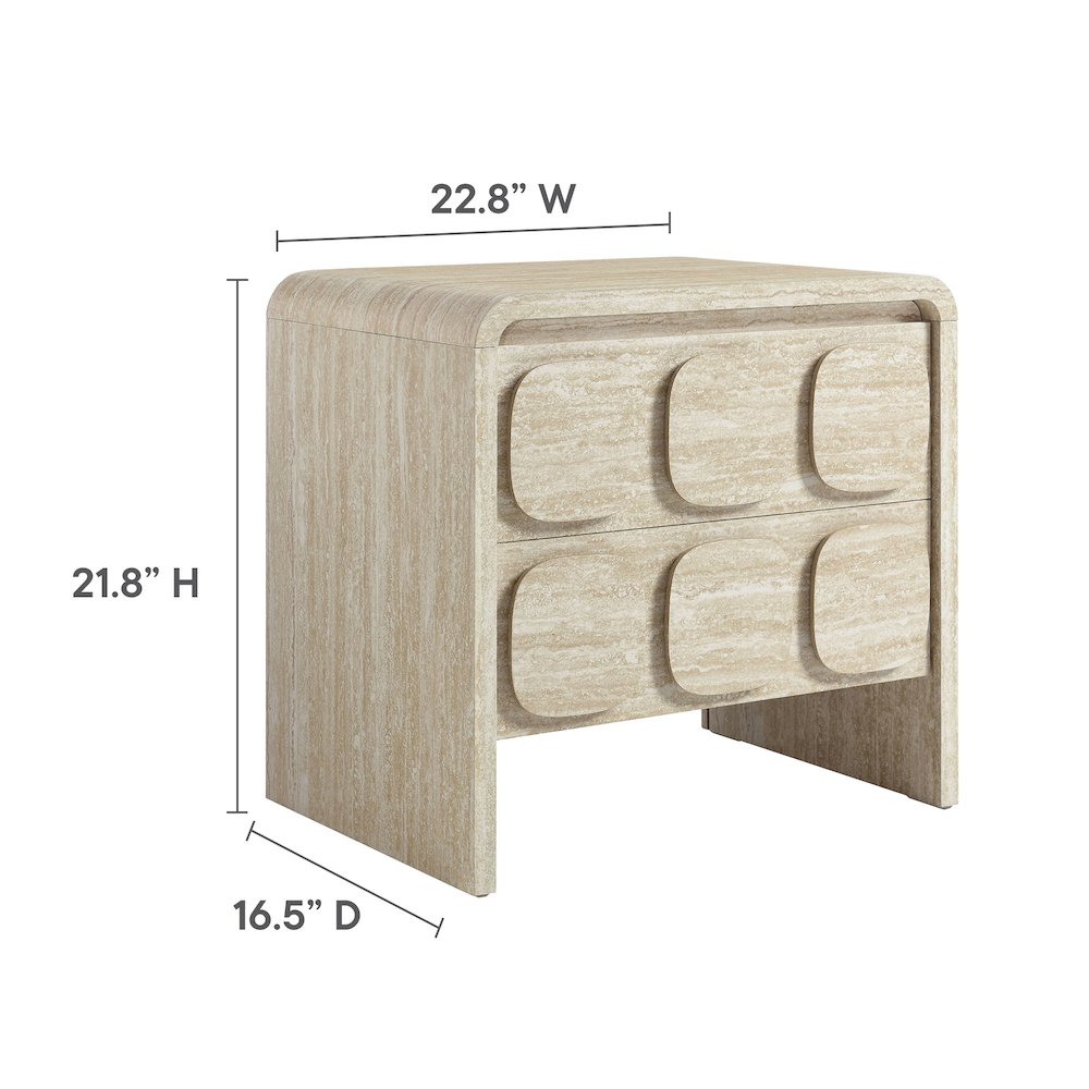 Toscana 2-Drawer Nightstand. Picture 3