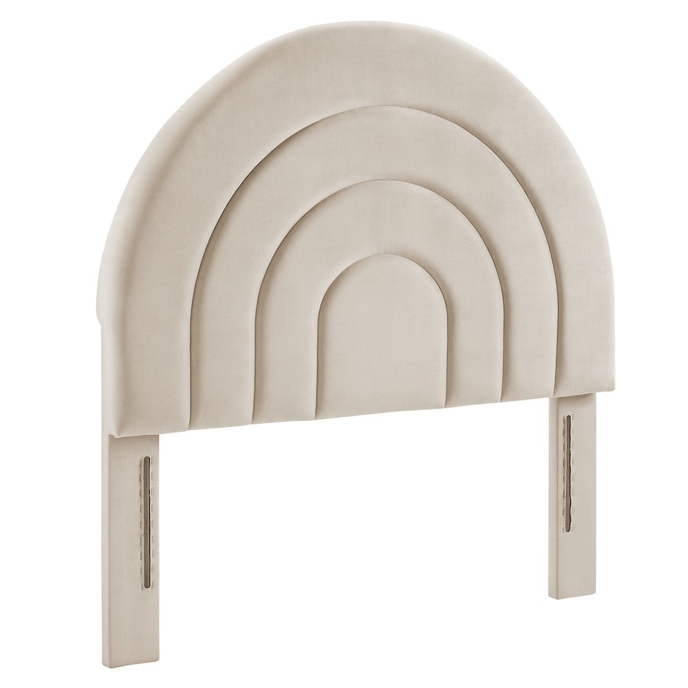 Solana Arched Performance Velvet Twin Headboard. Picture 1