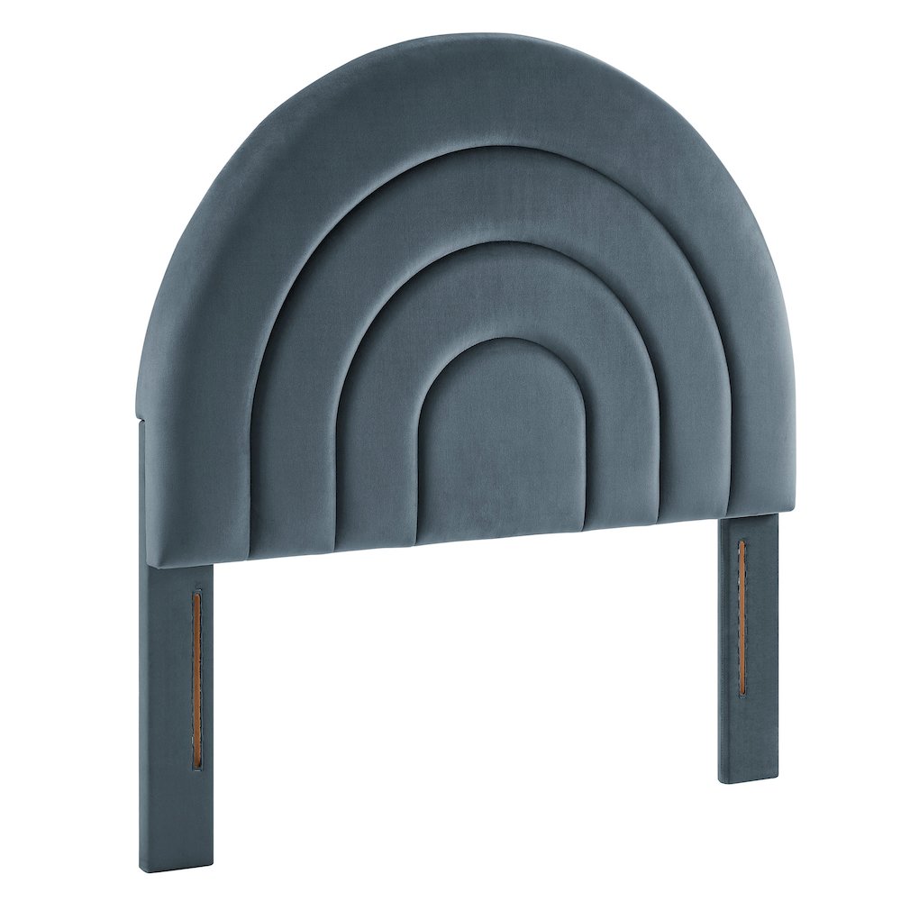 Solana Arched Performance Velvet Twin Headboard. Picture 1