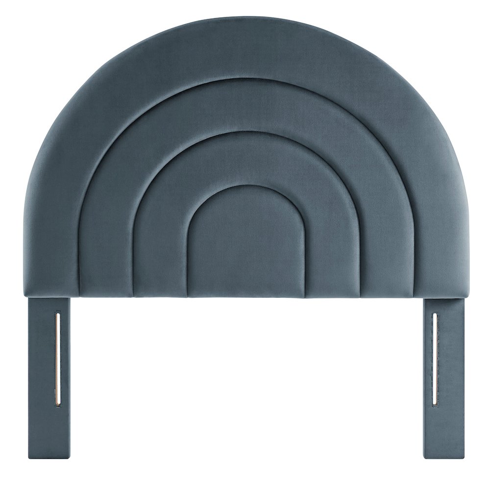 Solana Arched Performance Velvet Twin Headboard. Picture 4