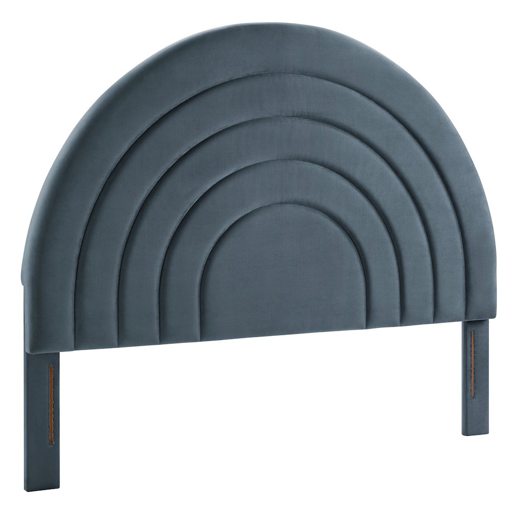 Solana Arched Performance Velvet Full Headboard. Picture 1