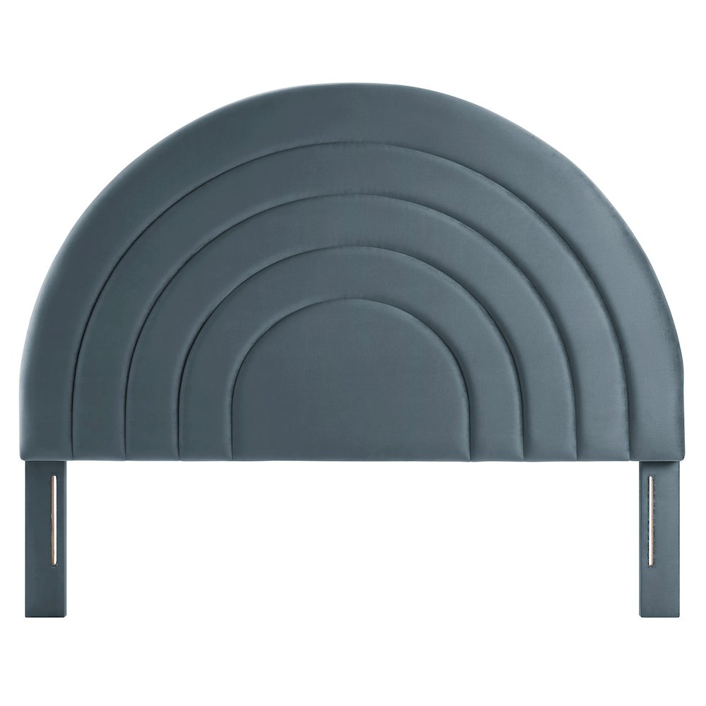 Solana Arched Performance Velvet Full Headboard. Picture 4
