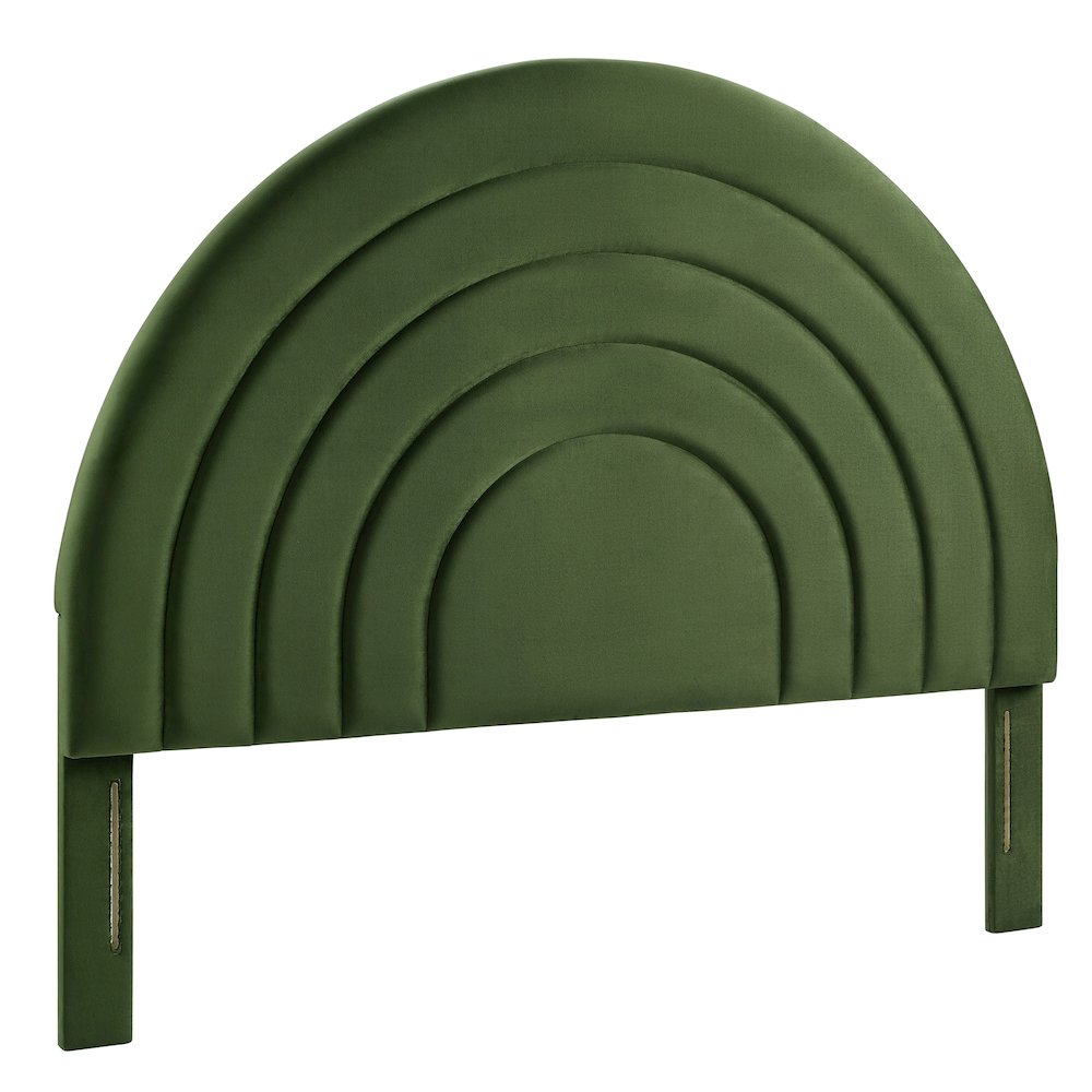 Solana Arched Performance Velvet Full Headboard. Picture 1