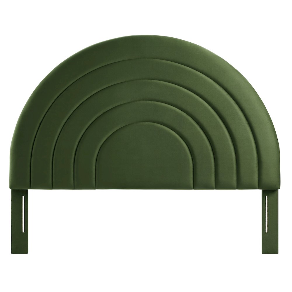Solana Arched Performance Velvet Full Headboard. Picture 4