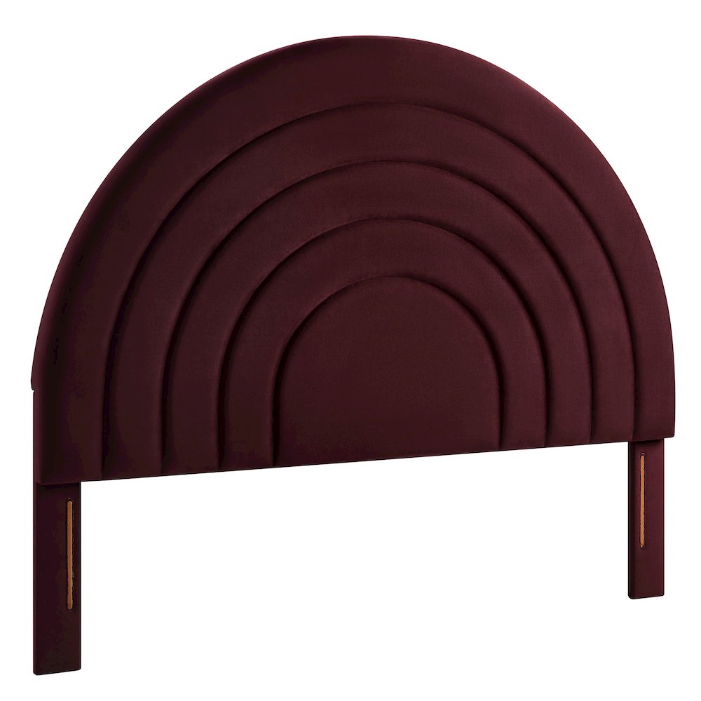 Solana Arched Performance Velvet Full Headboard. Picture 1