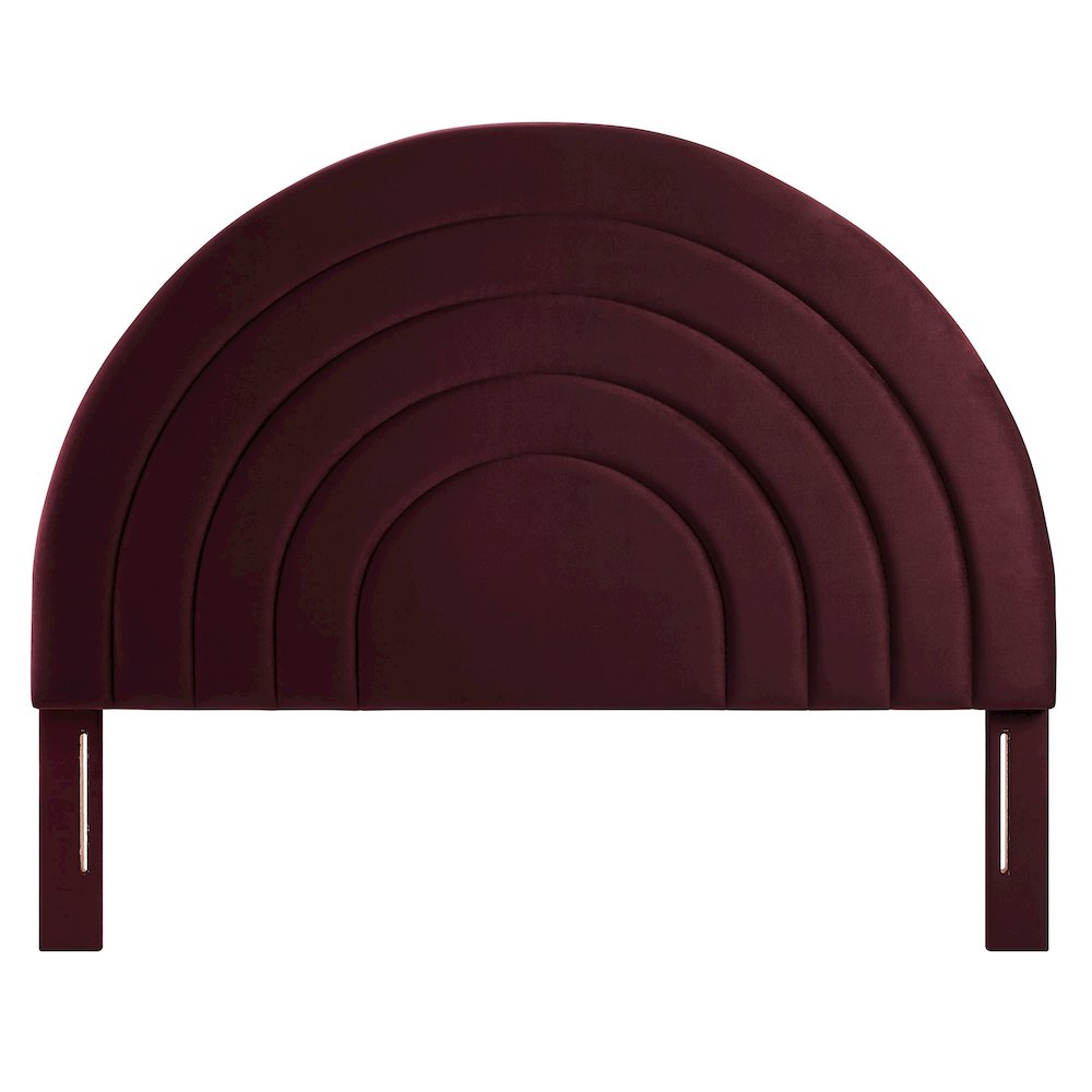 Solana Arched Performance Velvet Full Headboard. Picture 4