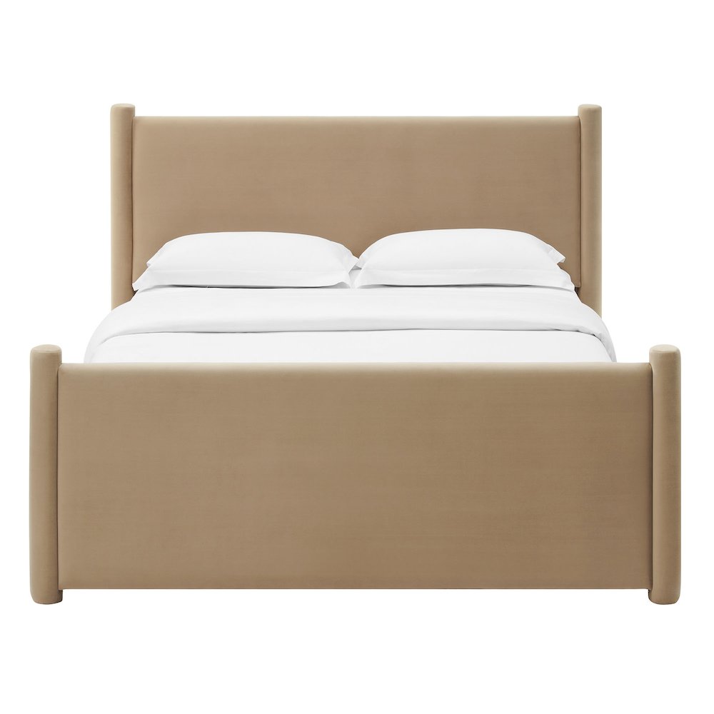 Rael Performance Velvet Full Platform Bed. Picture 6