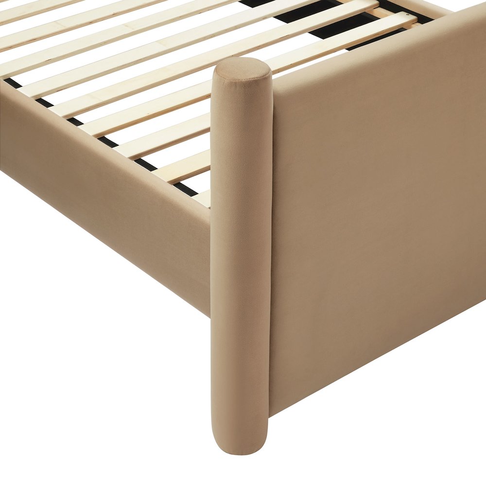 Rael Performance Velvet Full Platform Bed. Picture 7