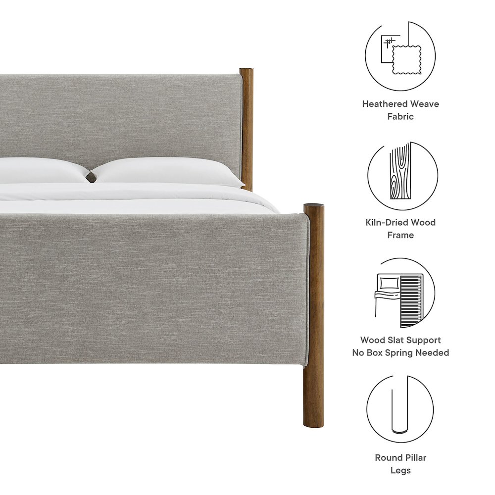 Maven Full Size Fabric Upholstered Platform Bed. Picture 3