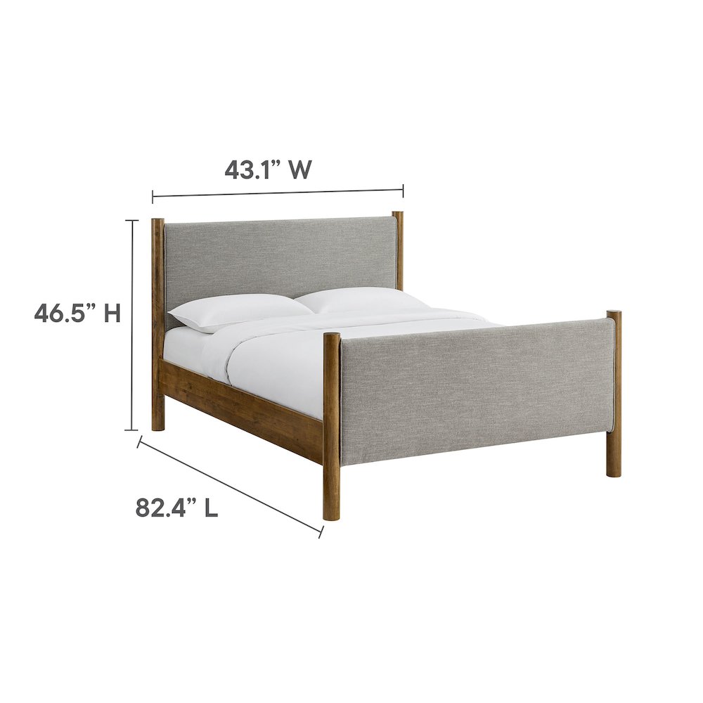Maven Full Size Fabric Upholstered Platform Bed. Picture 2