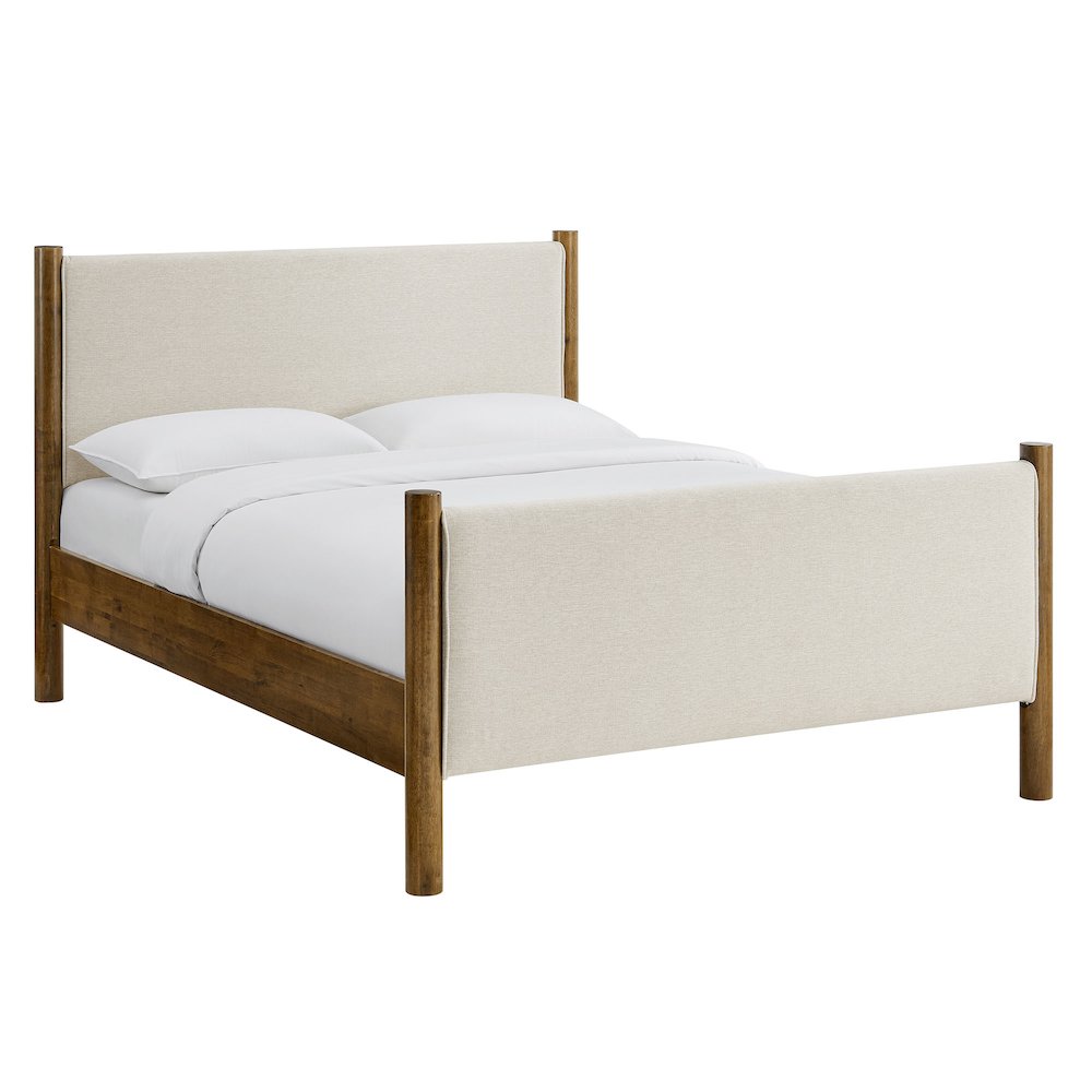Maven King Size Fabric Upholstered Platform Bed. Picture 1