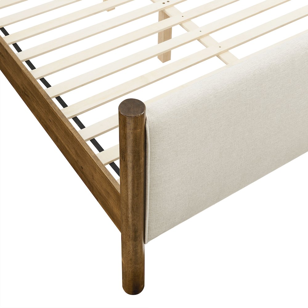 Maven King Size Fabric Upholstered Platform Bed. Picture 7