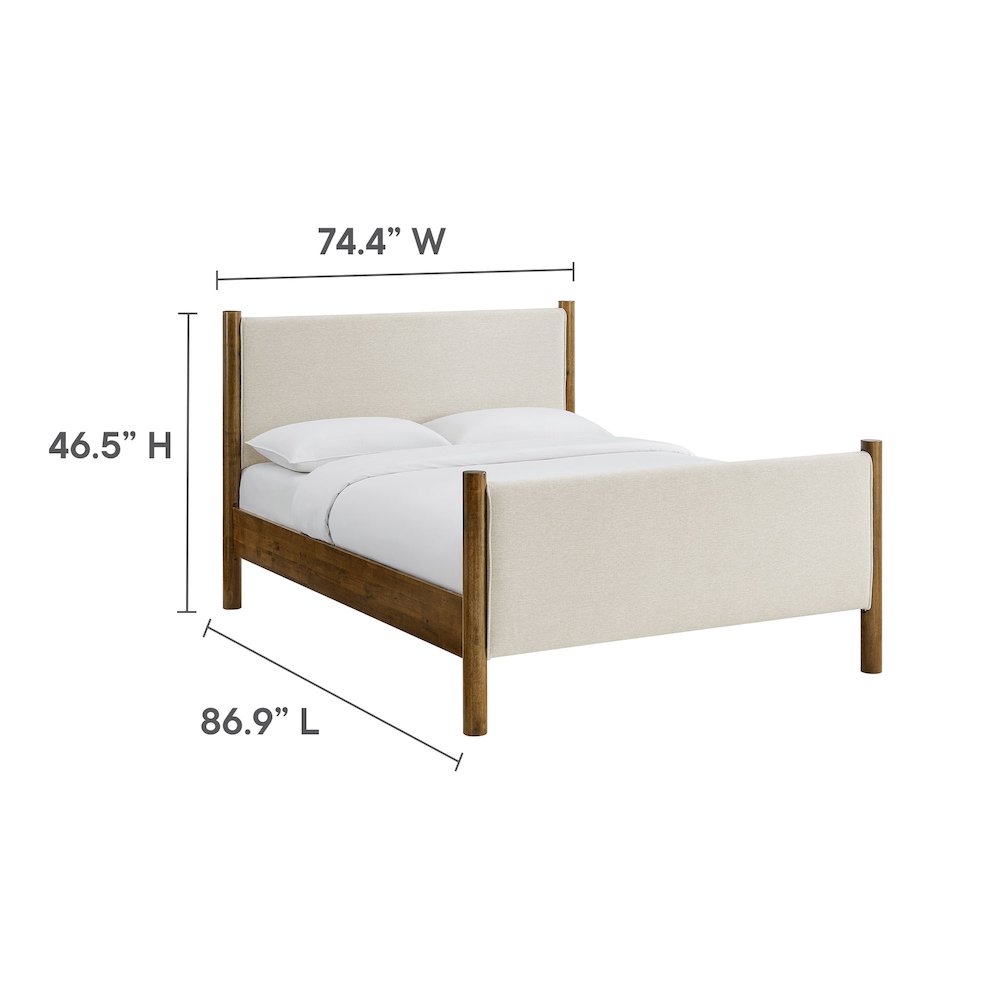 Maven King Size Fabric Upholstered Platform Bed. Picture 2