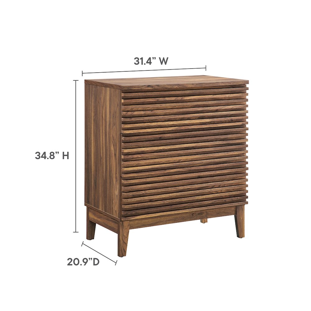 Render Large 3-Drawer Nightstand. Picture 2