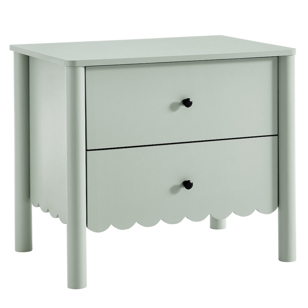 Emmeline Scalloped 2-Drawer Nightstand. Picture 1