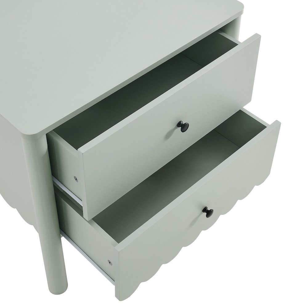 Emmeline Scalloped 2-Drawer Nightstand. Picture 7