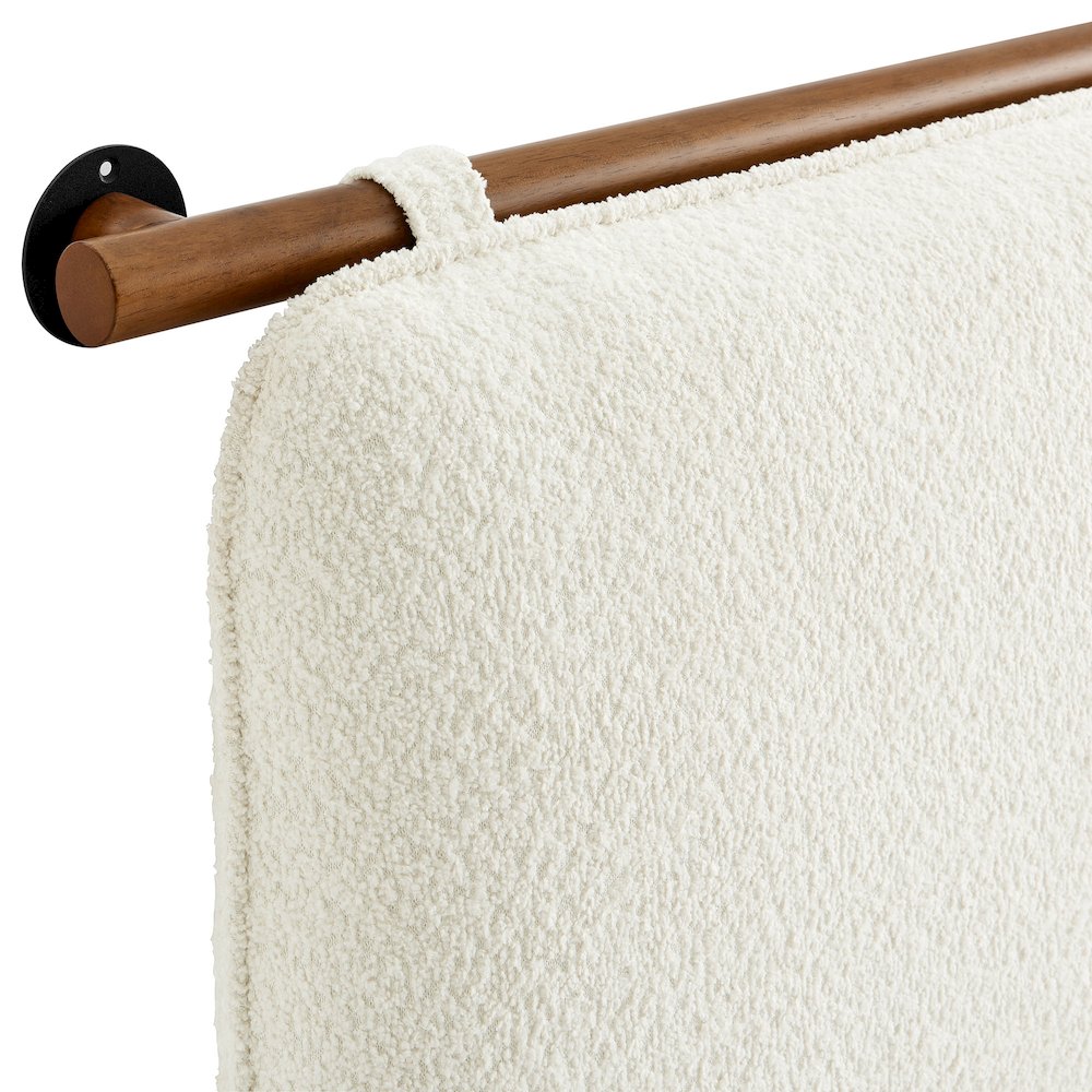 Anela Wall-Mounted Chenille Upholstered Full Headboard. Picture 5