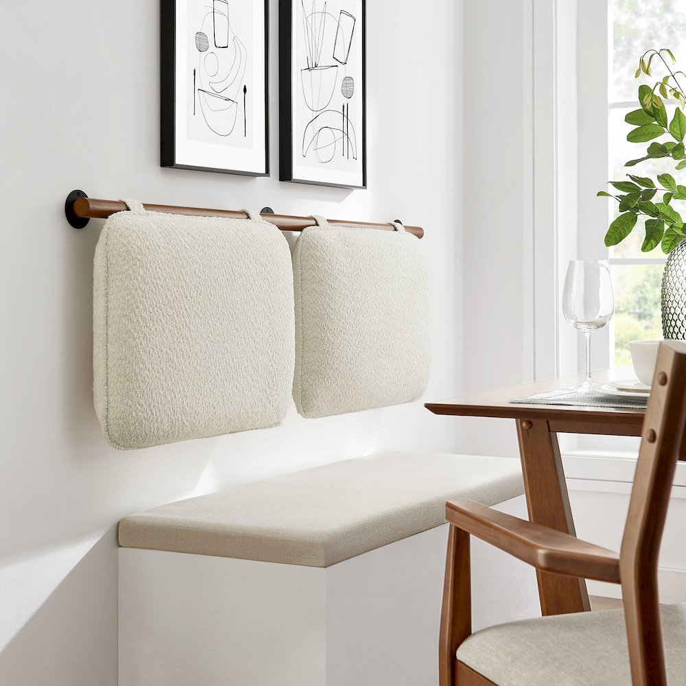 Anela Wall-Mounted Chenille Upholstered Full Headboard. Picture 6