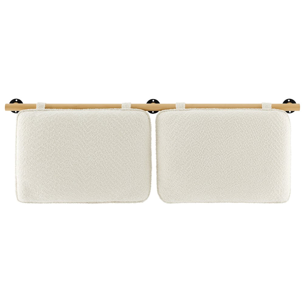 Anela Wall-Mounted Chenille Upholstered Queen Headboard. Picture 4