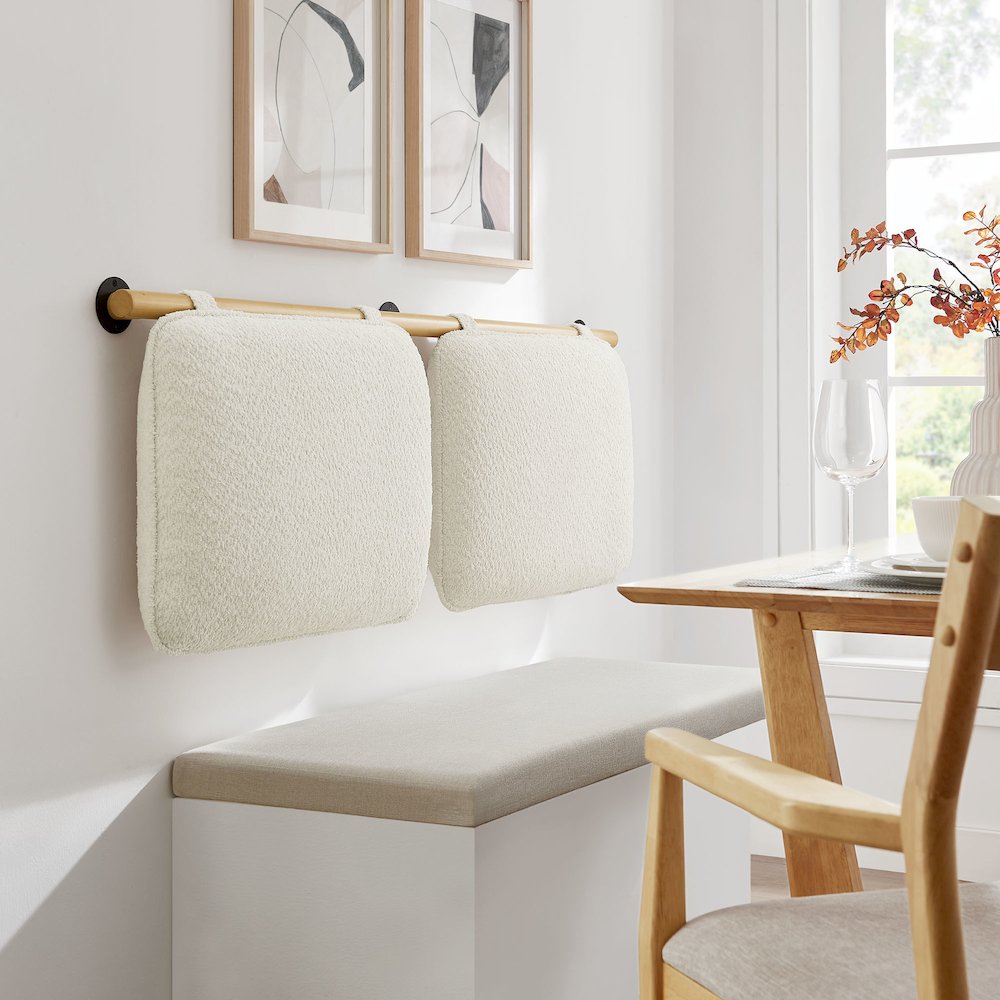 Anela Wall-Mounted Chenille Upholstered Queen Headboard. Picture 6