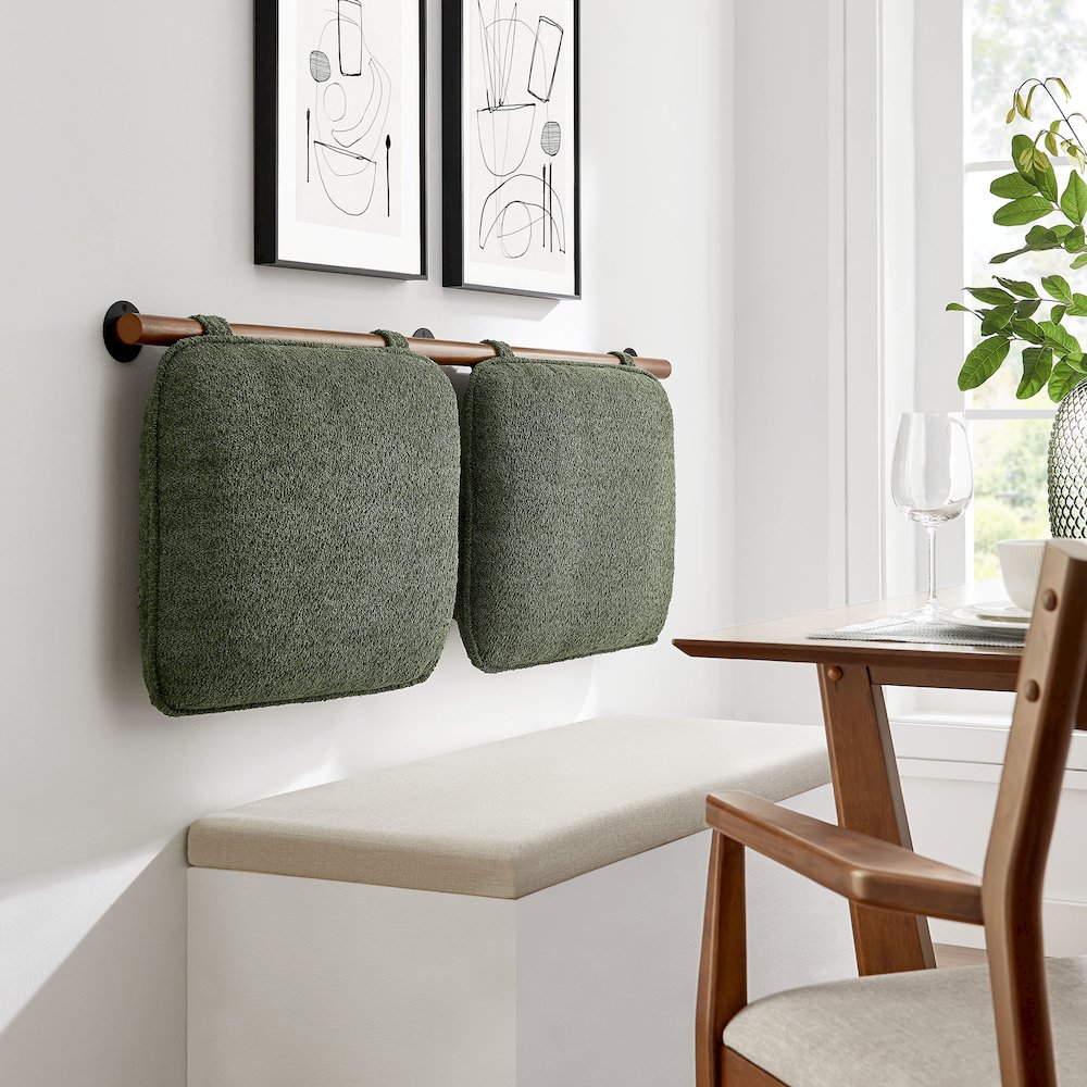 Anela Wall-Mounted Chenille Upholstered Queen Headboard. Picture 6