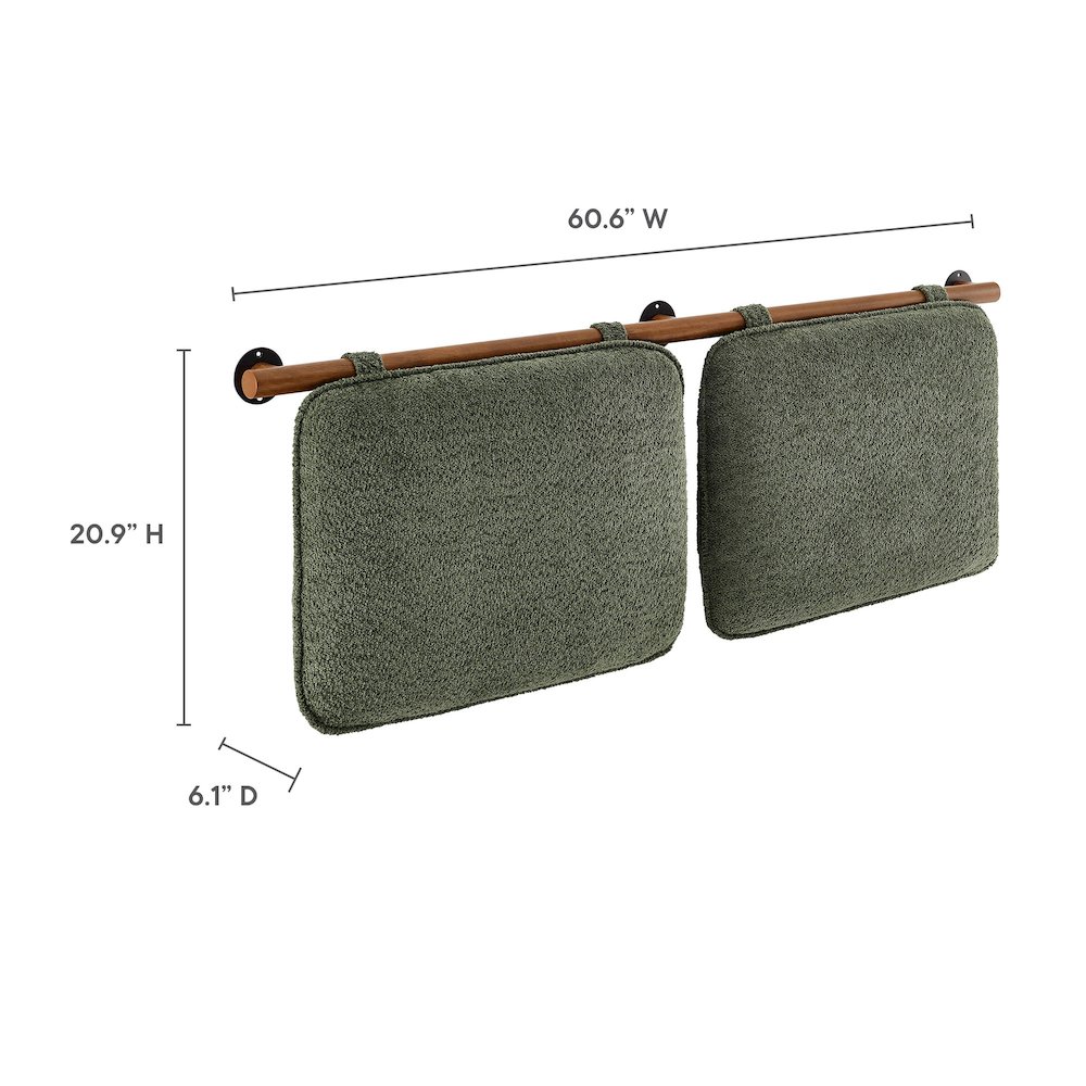 Anela Wall-Mounted Chenille Upholstered Queen Headboard. Picture 3
