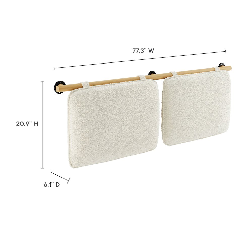 Anela Wall-Mounted Chenille Upholstered King Size Headboard. Picture 3