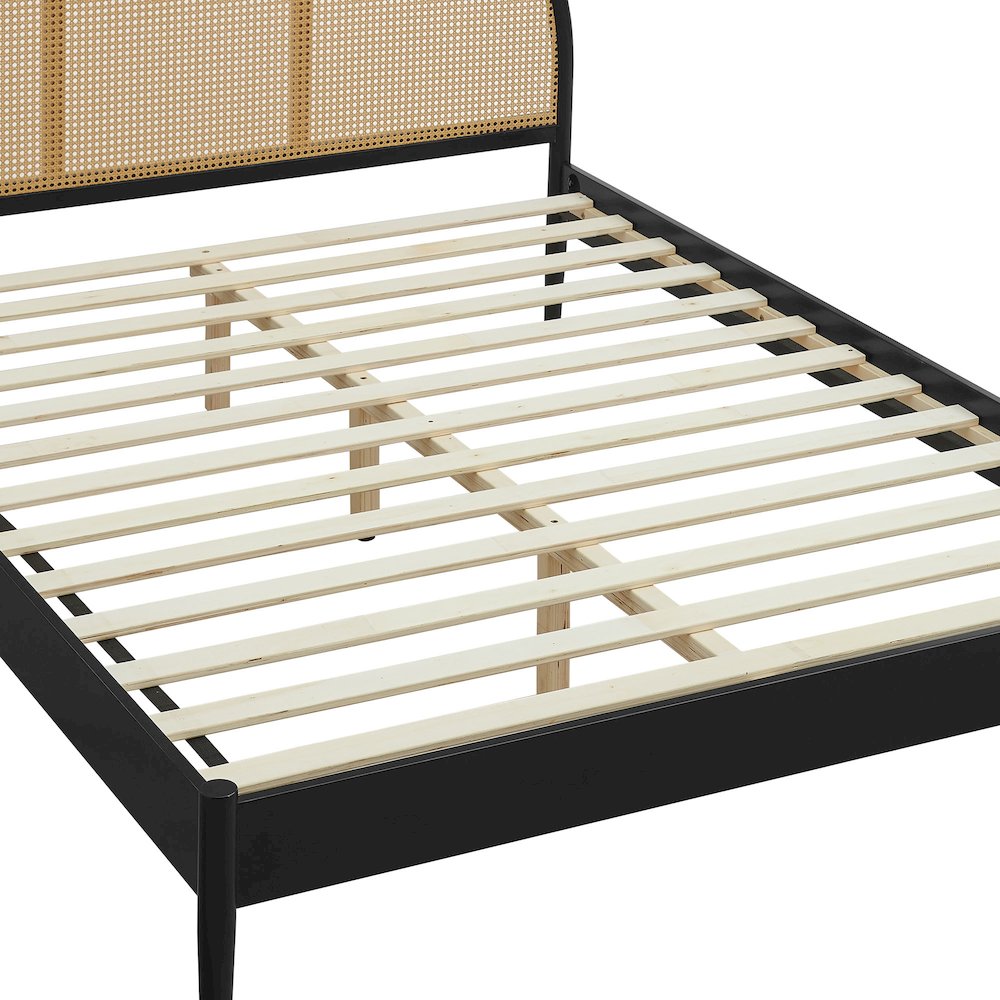 Odette Queen Arched Rattan Cane Platform Bed. Picture 7