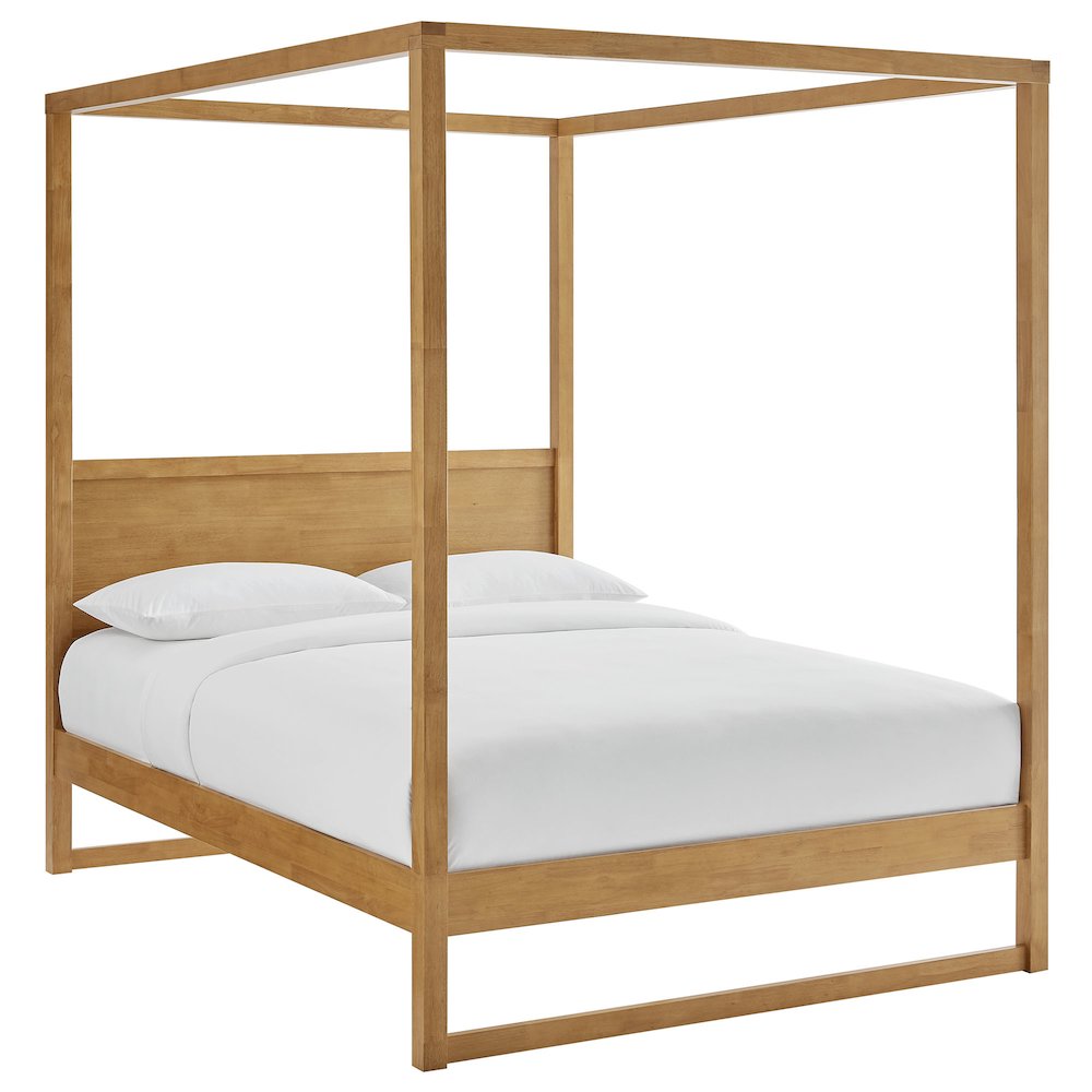 Alva Queen Wood Canopy Platform Bed. Picture 4