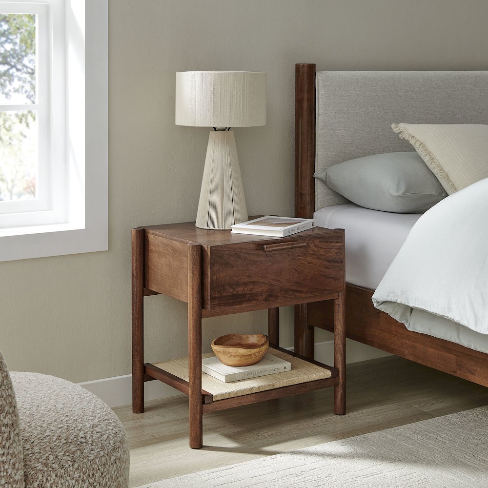 Oswin 1-Drawer Wood Nightstand. Picture 9