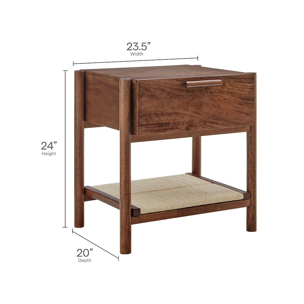 Oswin 1-Drawer Wood Nightstand. Picture 2