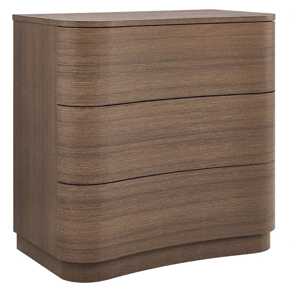 Mirae 3-Drawer Curved Compact Dresser. Picture 1