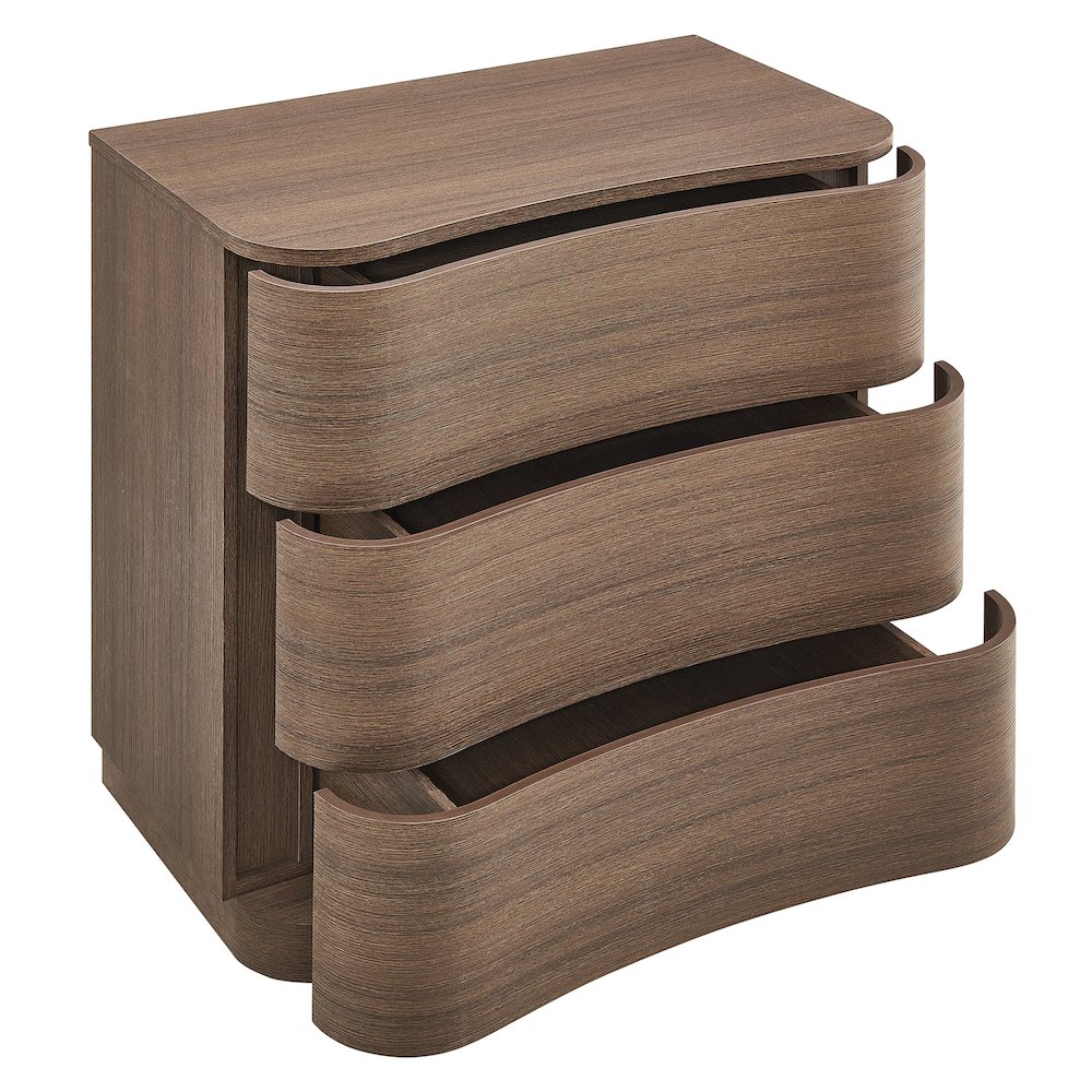 Mirae 3-Drawer Curved Compact Dresser. Picture 4